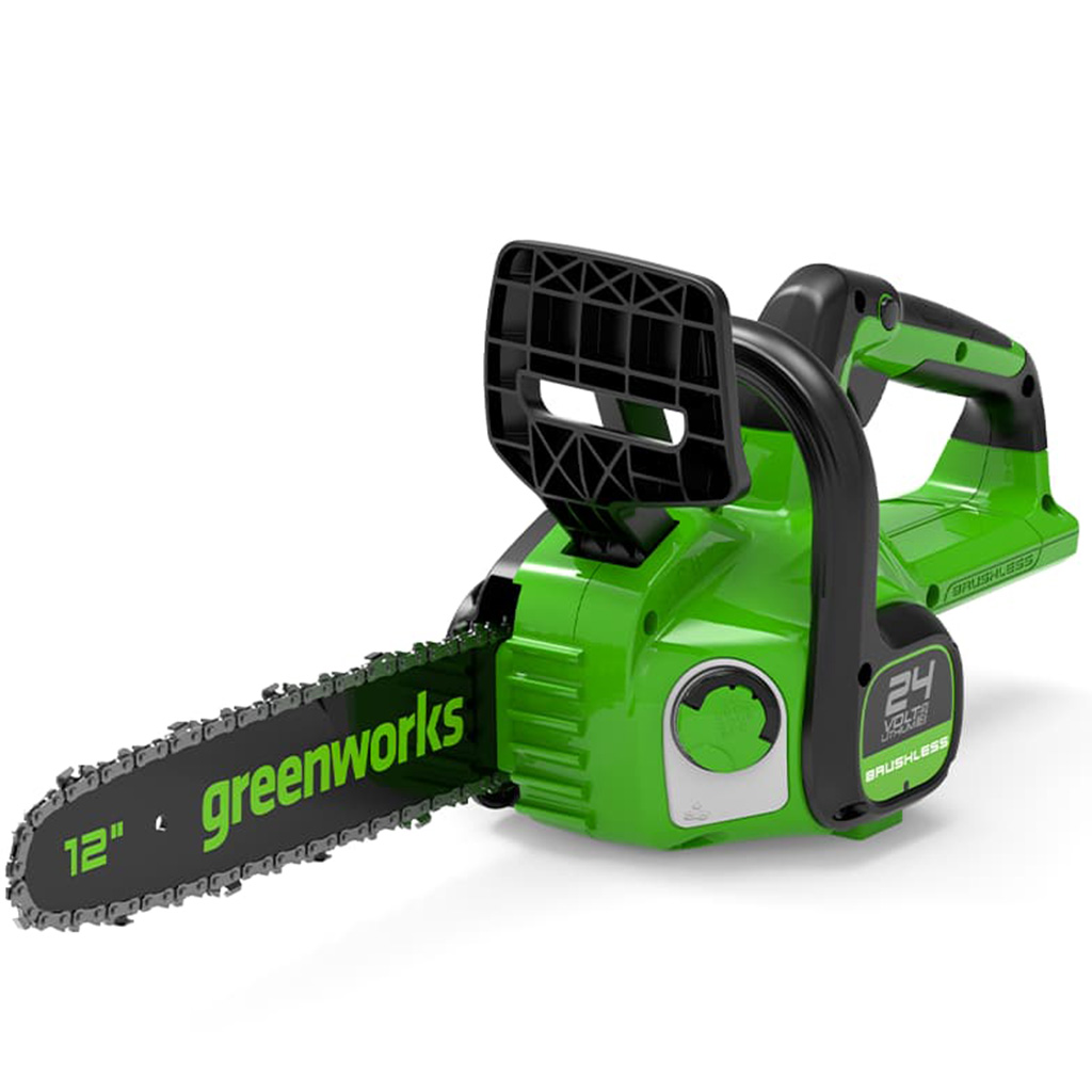 Цепная пила аккумуляторная Greenworks Арт. 2007007UB, 24V, 30см, бесщеточная, c 1хАКБ 4 Ач и ЗУ