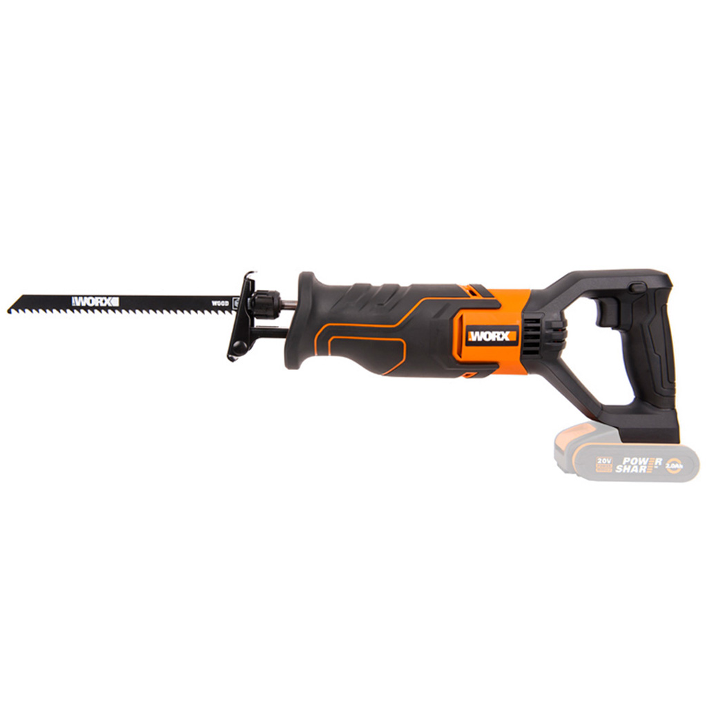 Сабельная пила аккумуляторная WORX WX500.9, 20В