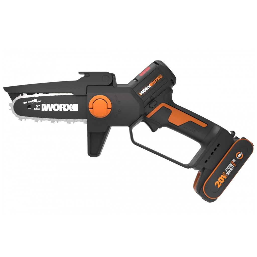 Мини-пила цепная WORX WG325E (12 см), бесщёточная аккумуляторная