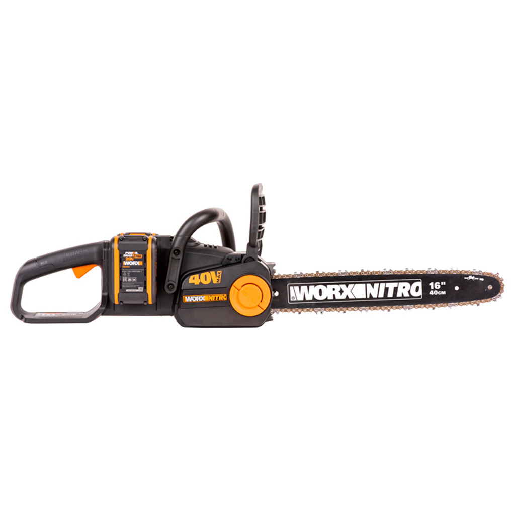 Цепная пила бесщеточная WORX NITRO WG385E 40V (40см) аккумуляторная