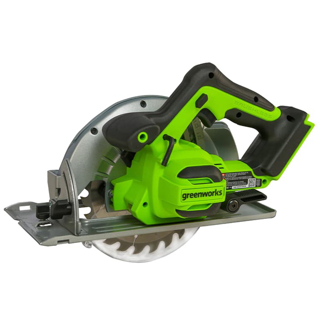 Циркулярная пила аккумуляторная Greenworks Арт. 1500907, 24 V, бесщеточная, 63 мм, без АКБ и ЗУ